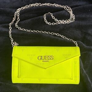 GUESS Vibrant Yellow Chain Clutch